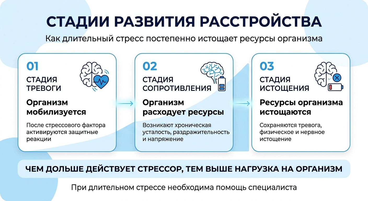 Лечение стресса в Камешково инфографика